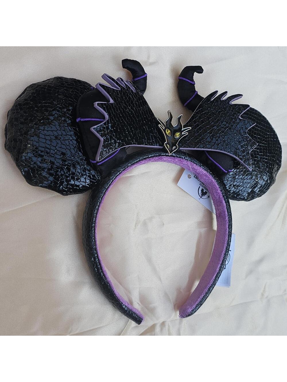 Black Maleficent Sleeping Beauty Minnie Ears Headband - Picture 8 of 9